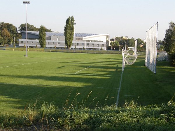 Víceúcelová sportovní hala Fotbalové hřiště stadium image